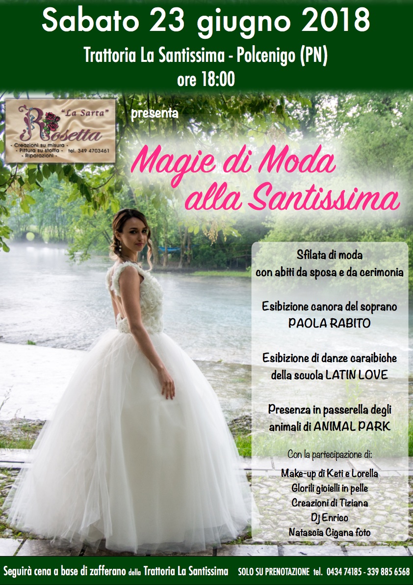 Locandina Magie di Moda alla santissima Sartoria Rosetta